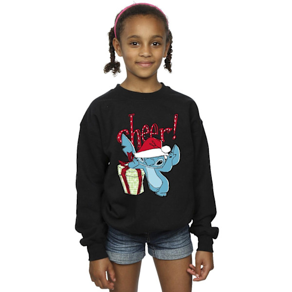 Disney Girls Lilo And Stitch Cheer Sweatshirt 5-6 år Svart Black 5-6 Years