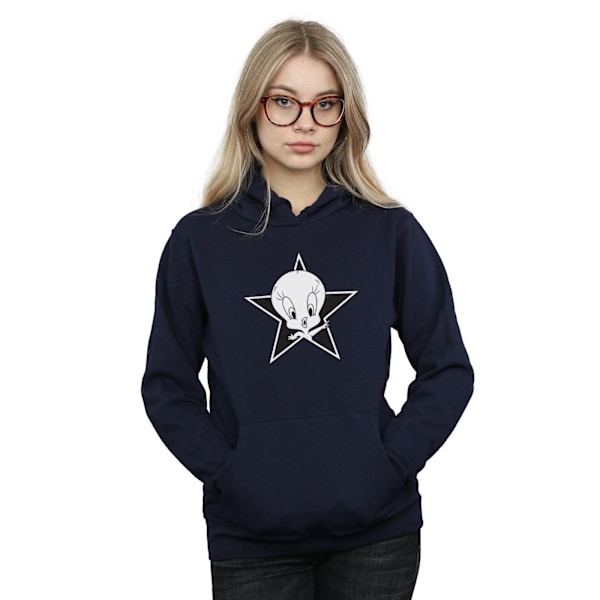 Looney Tunes Dam/Damer Tweety Pie Mono Star Hoodie M Marinblå B Navy Blue M