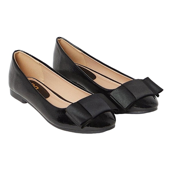 Dorothy Perkins Ballerina Flats med Rosett för Kvinnor/Damer Storlek 5 UK True Black 5 UK