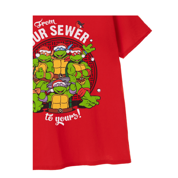 Teenage Mutant Ninja Turtles Mens Från vårt avlopp till ditt T-Shi Red L