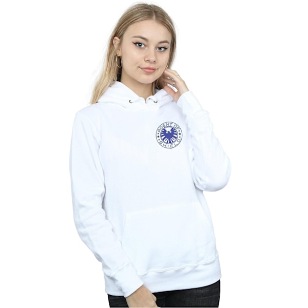 Marvel Dam/Damer Agents Of SHIELD Brösttryck Hoodie XL Vit White XL