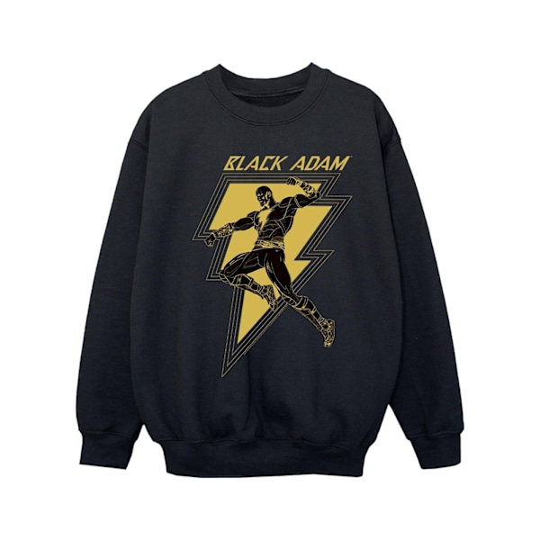 DC Comics Girls Black Adam Golden Bolt Chest Sweatshirt 9-11 år Black 9-11 Years