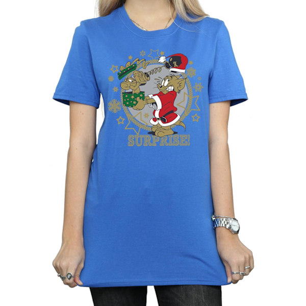 Tom And Jerry Dam/Damer Julöverraskning Bomull Pojkvän Royal Blue M