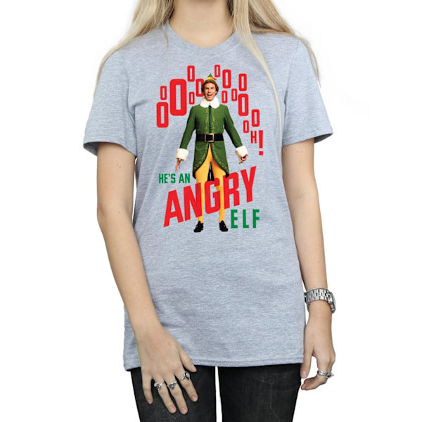 Elf Dam/Damer Angry Elf Bomull Boyfriend T-Shirt M Sports G Sports Grey M