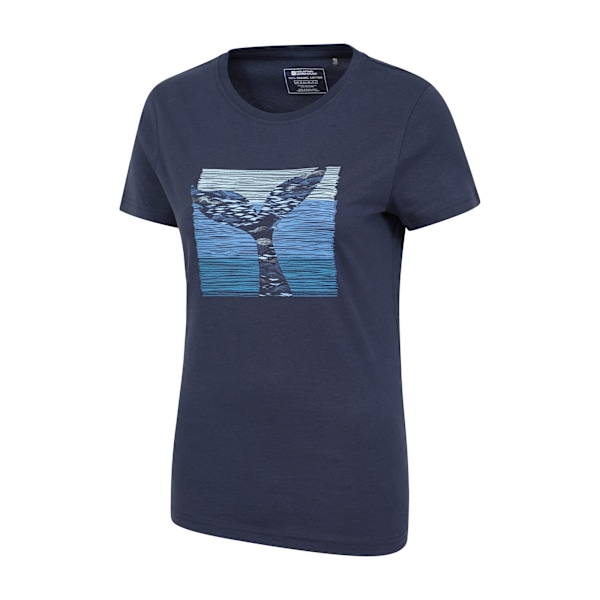 Mountain Warehouse Dam/Damer Whale Tail Ekologisk T-shirt 12 Navy 12 UK