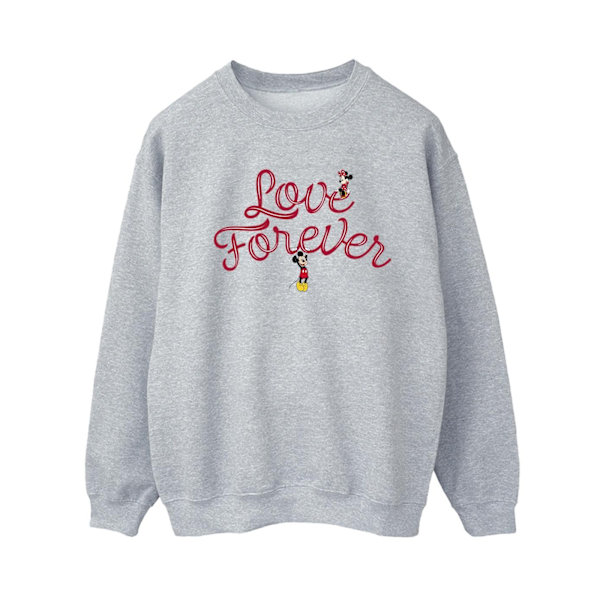 Disney Dam/Kvinnor Mickey Mouse Love Forever Sweatshirt XXL S Sports Grey XXL