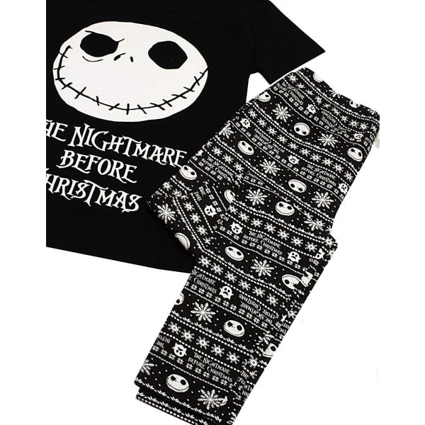 Mardröm före jul Dam/dam Jack Skellington Pyjam Black/White L