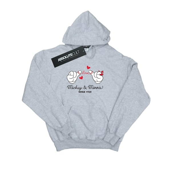 Disney Herr Mickey Mouse Love Hands Hoodie 3XL Sports Grey Sports Grey 3XL