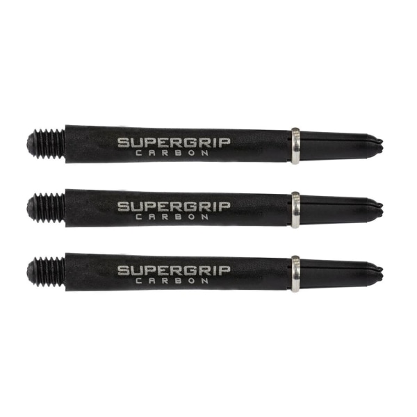 Harrows Super Grip Carbon Dart Stam (Pack med 3) 48mm Svart/Silv Black/Silver 48mm