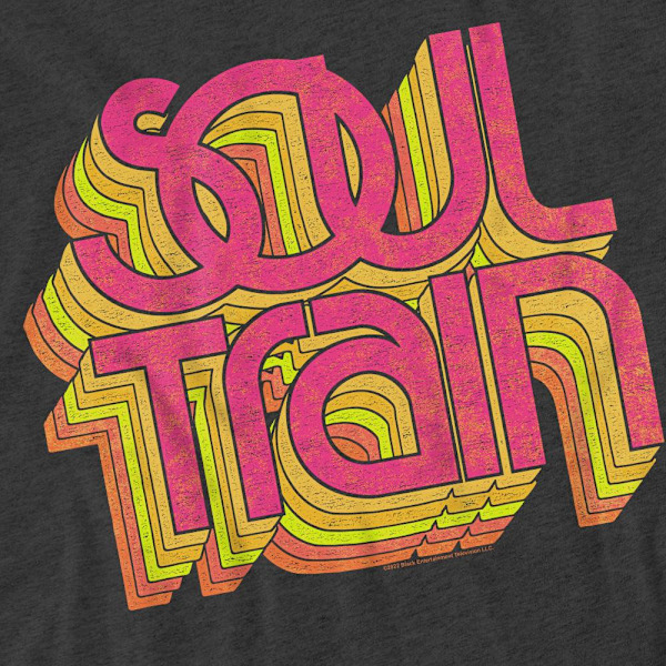 BET Unisex Vuxen Soul Train Vibing Logotyp T-Shirt 3XL Kolgrå Charcoal 3XL