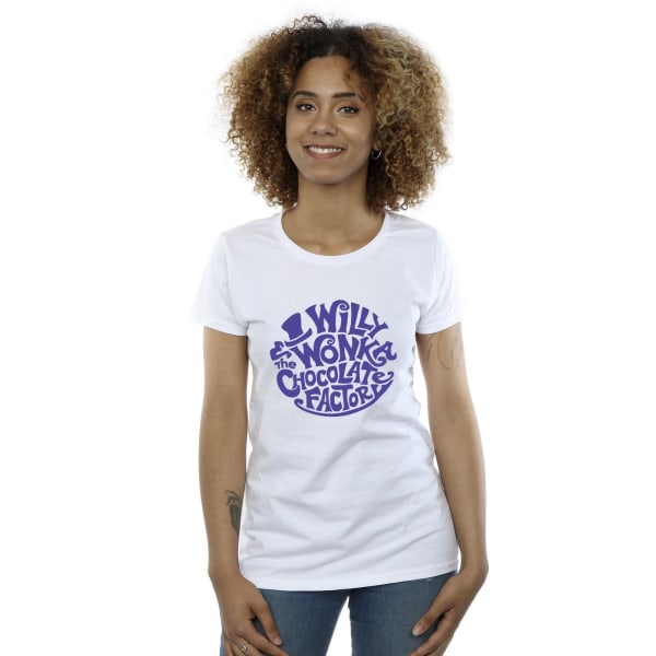 Willy Wonka & The Chocolate Factory Dam/Damer Tryckt Logotyp Co White L