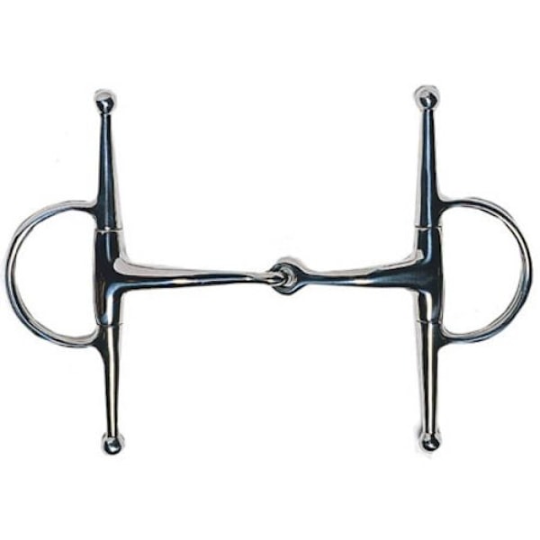 Korsteel Rostfritt Stål Ledad Full Cheek Snaffle Bit II 6in Silver 6in