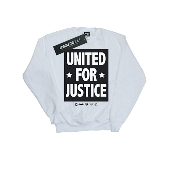 DC Comics Boys Justice League United For Justice Sweatshirt 5-6 White 5-6 Years