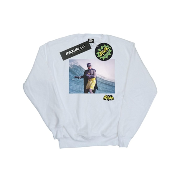 DC Comics Herr Batman TV-serie Surfing Logo Sweatshirt 3XL Vit White 3XL