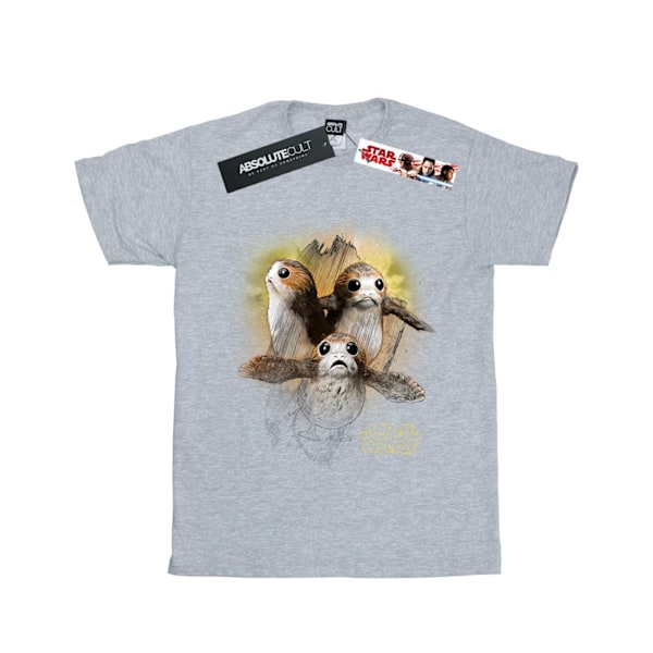 Star Wars: The Last Jedi Dam/Damer Porg Borstad Bomull Pojkvän Sports Grey XL