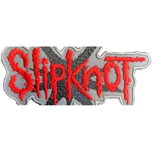 Slipknot Vävd 9-spetsig Stjärna Stryk-på-lapp En Storlek Grå/Röd Grey/Red One Size