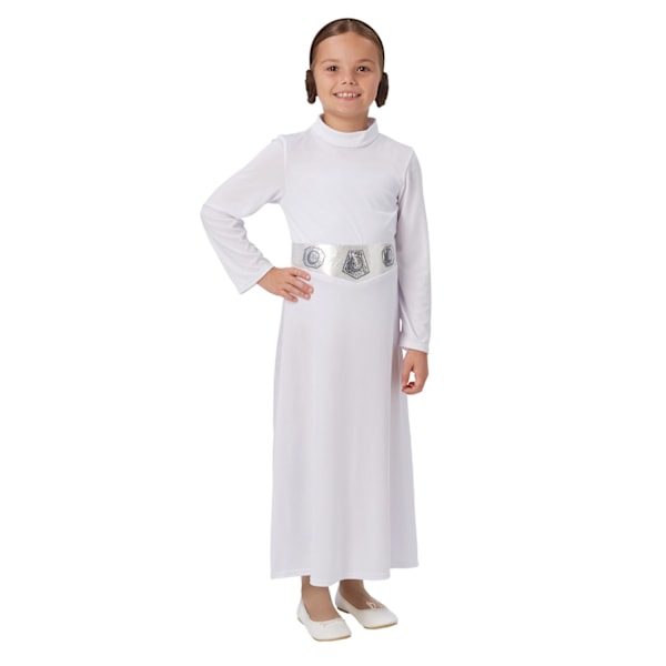 Star Wars Barn/Kids Prinsessa Leia Kostym 11-12 År Vit White 11-12 Years