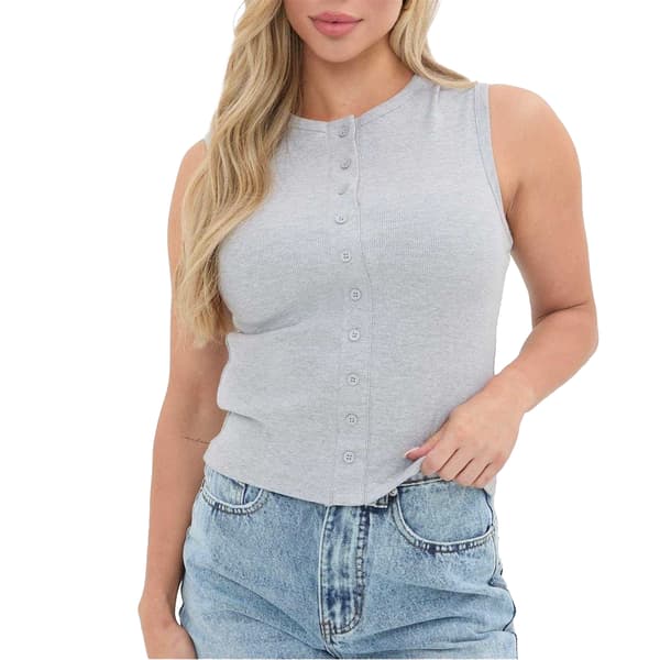 I Saw It First Dam/Dam Knapp Front Monterad Ärmlös Cro Grey Marl 14 UK