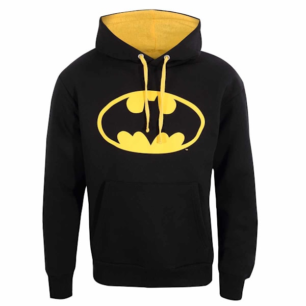 Batman Unisex Vuxen Kontrastlogga Hoodie XL Svart Black XL