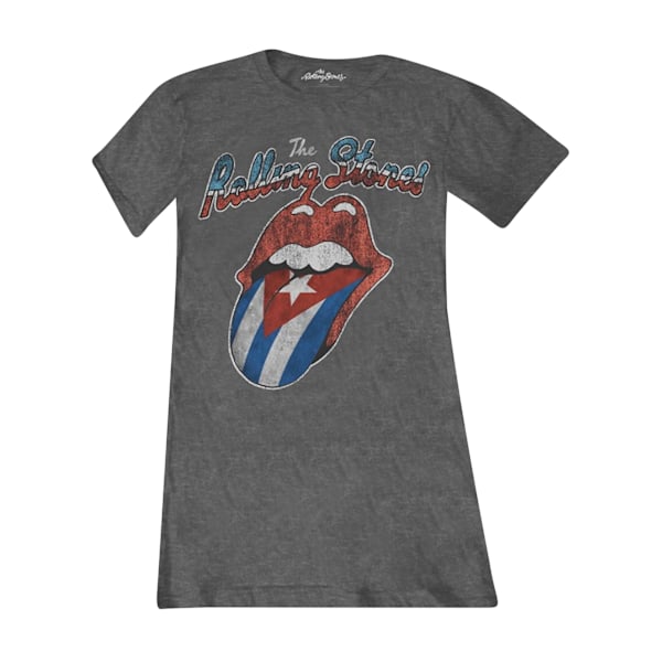 The Rolling Stones Dam/Kvinnor Rocks Off Cuba T-Shirt M Charc Charcoal Grey M