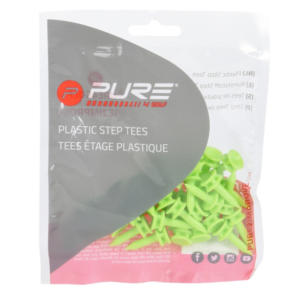 Pure2improve Step Plast Golf-Tees (25-pack) 24mm Lime Lime 24mm