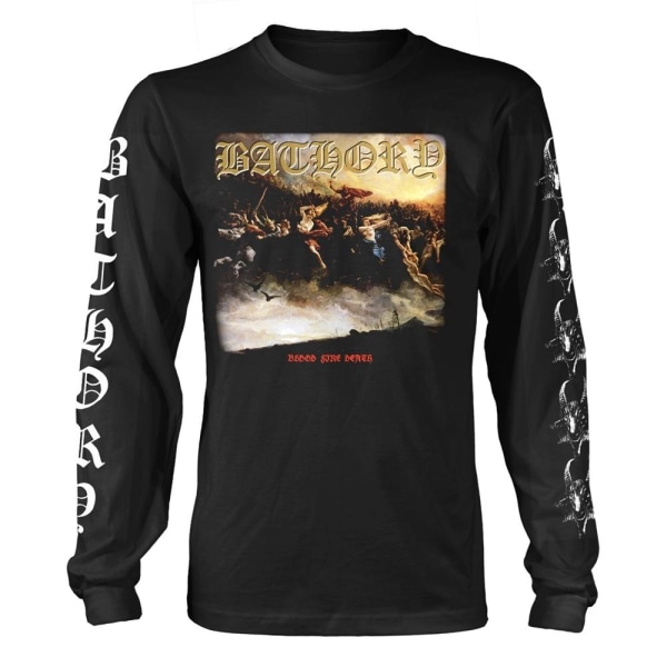 Bathory Unisex Vuxen Blood Fire Death 2 Långärmad T-shirt M Black M