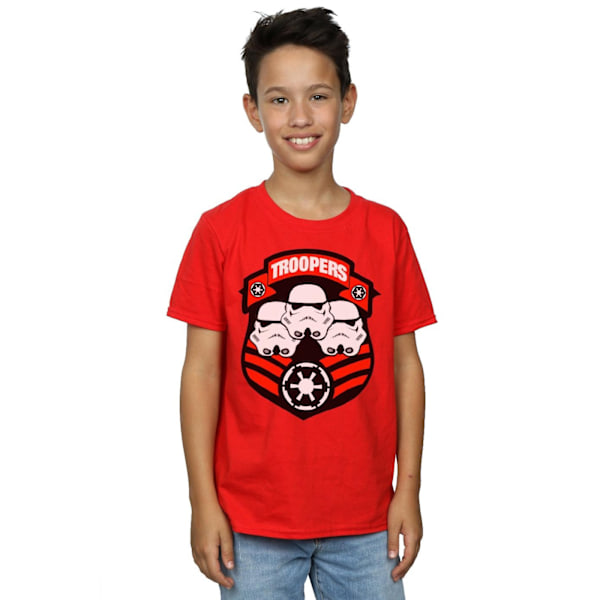 Star Wars Boys Stormtrooper Troopers T-Shirt 7-8 år Röd Red 7-8 Years