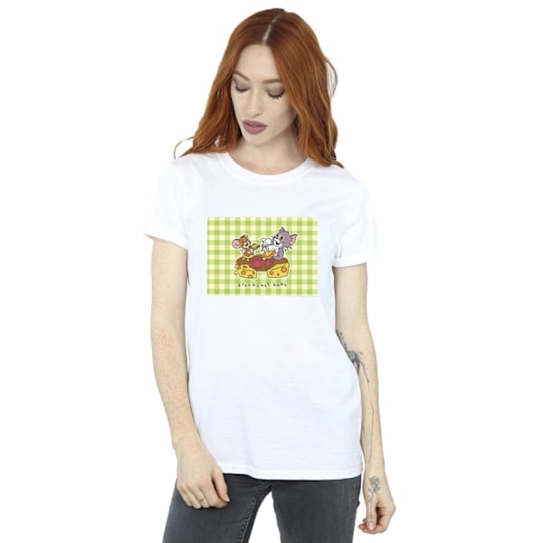 Tom And Jerry Dam/Damer Frukostknoppar Bomull Boyfriend T-Shirt M Vit White M