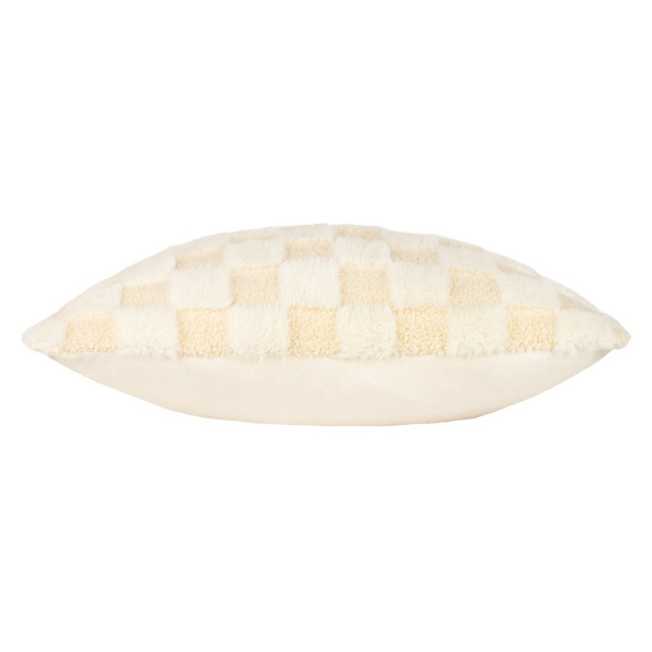 Heya Home Check It Fleece Kuddfodral 45cm x 45cm Dreamy Crea Dreamy Cream 45cm x 45cm