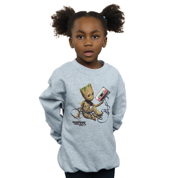 Marvel Girls Guardians Of The Galaxy Groot Tape Sweatshirt 12-1 Sports Grey 12-13 Years