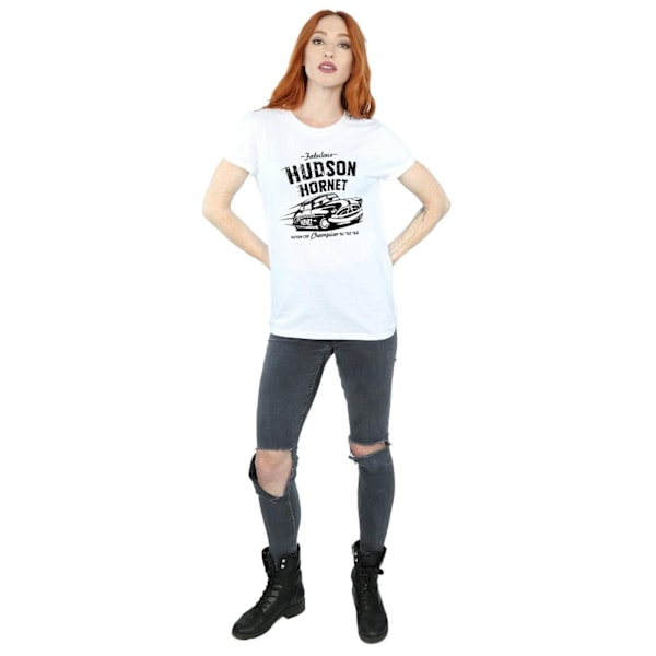 Cars Dam/Damer Hudson Hornet Bomull Boyfriend T-Shirt XXL W White XXL