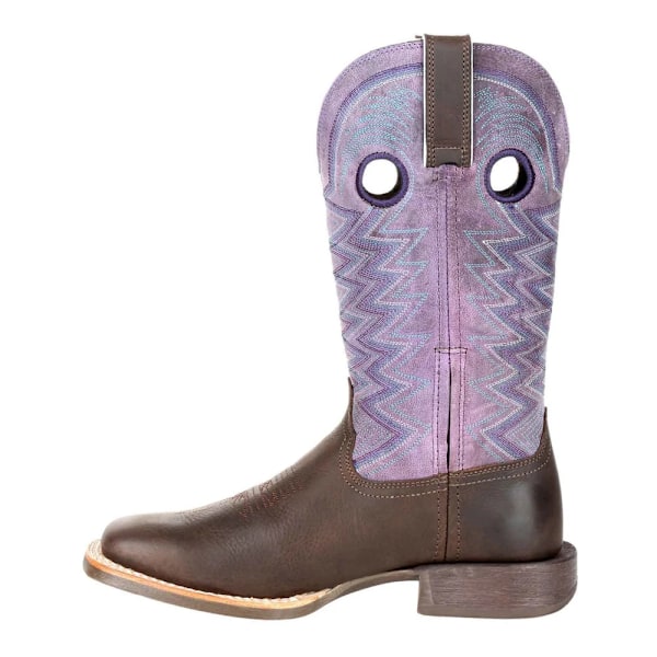 Durango Dam/Damer Lady Rebel Pro Cowboy-stövlar i fullnarvläder Dark Earth/Amethyst 7 UK