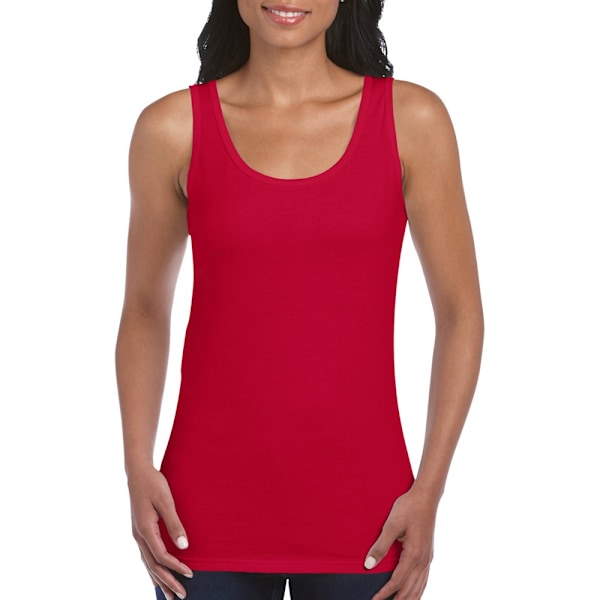 Gildan Ladies Soft Style Tank Top Vest 2XL Cherry Red Cherry Red 2XL