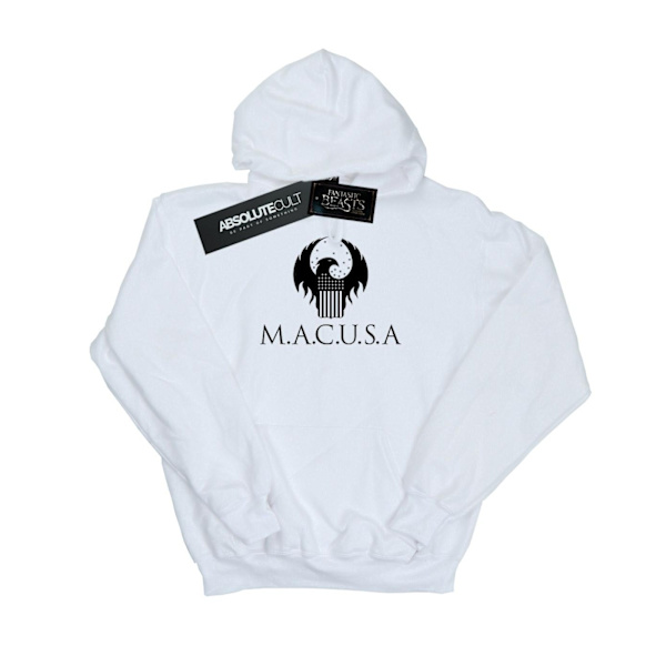 Fantastiska vidunder Mäns MACUSA Logotyp Hoodie 3XL Vit White 3XL