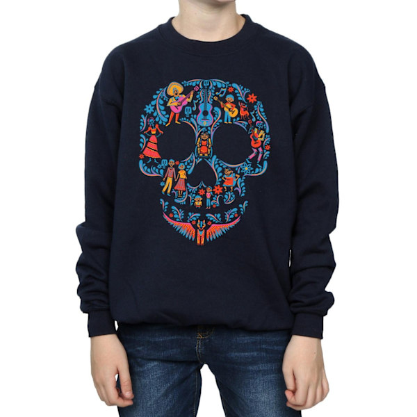 Disney Boys Coco Skull Mönster Sweatshirt 7-8 År Marinblå Navy Blue 7-8 Years