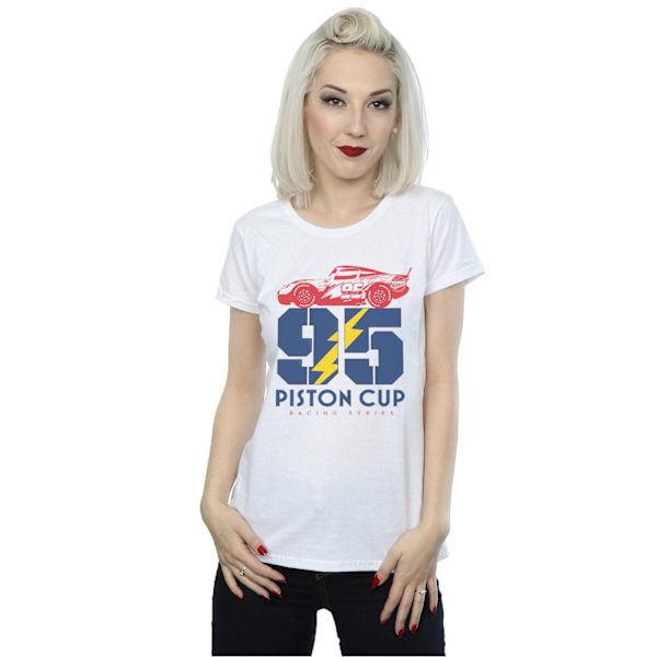 Disney Dam/Kvinnor Bilar Piston Cup 95 Bomull T-shirt M Vit White M