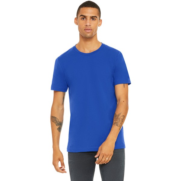 Canvas unisex jersey T-shirt med rund hals / kortärmad herr T-Sh True Royal XL