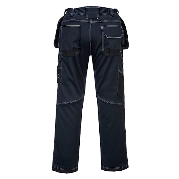 Portwest Herr PW3 Holster Pocket Arbetsbyxor 38R Marinblå/Svart Navy/Black 38R