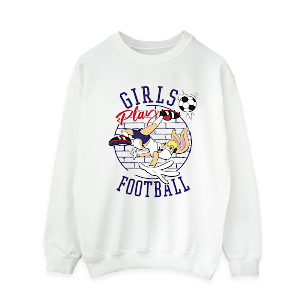 Looney Tunes Dam/Damer Lola Bunny Flickor Spela Fotboll Sweatshirt White XL