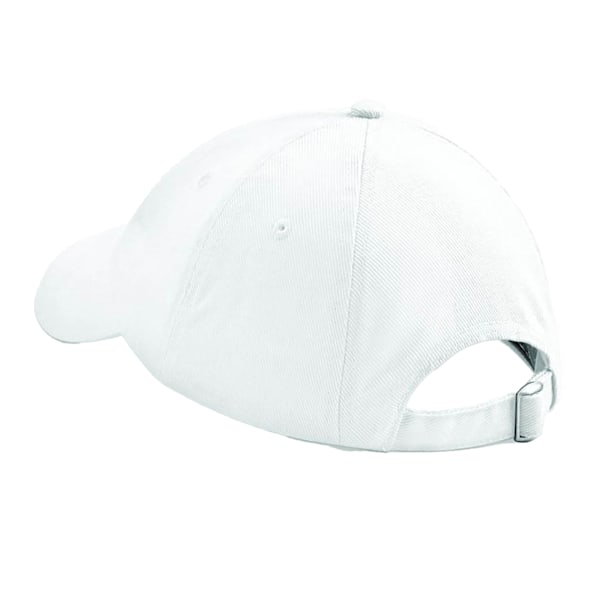 Beechfield Unisex Lågprofilerad Tung Bomullsborrkeps / Huvudbonad White One Size