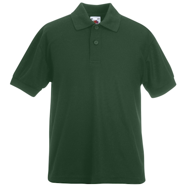 Fruit of the Loom Barn/Barn Pique Kortärmad Poloskjorta Bottle Green 3-4