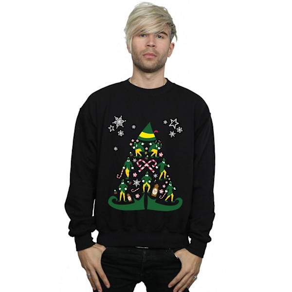 Elf Herr Julgran Sweatshirt L Svart Black L