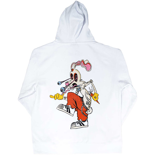 Blink 182 Unisex Vuxen Roger Rabbit Ryggtryck Full Zip Hoodie White M