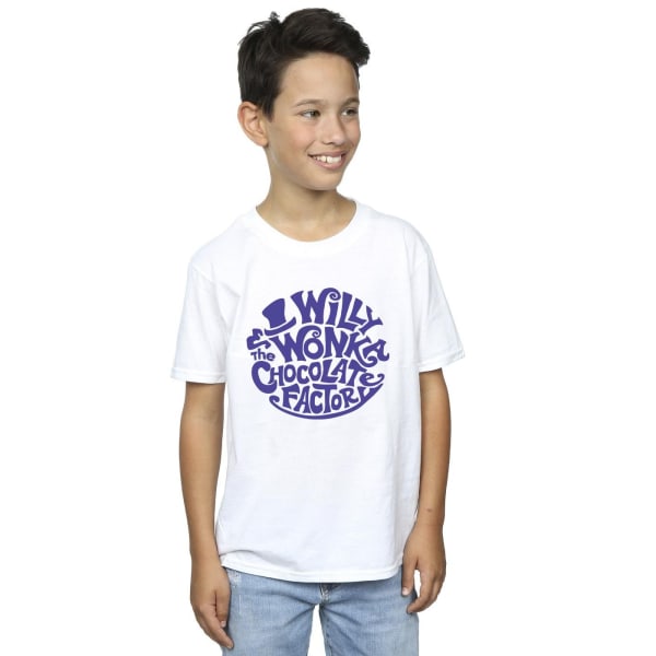 Willy Wonka & The Chocolate Factory Boys Typed Logo T-Shirt 3-4 White 3-4 Years