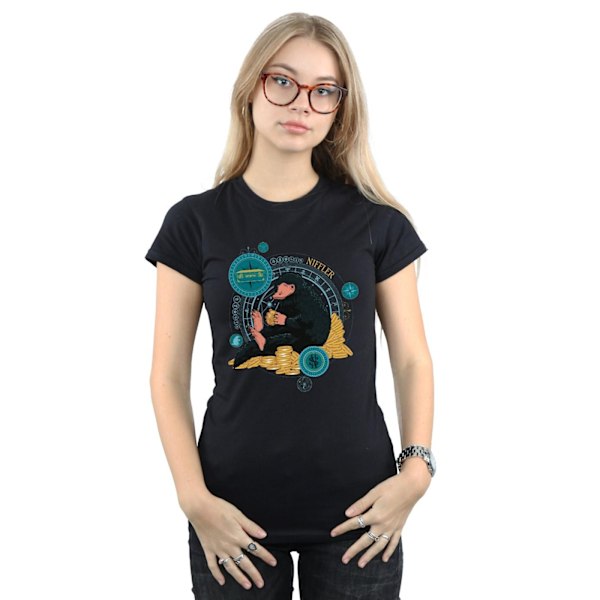 Fantastiska vidunder Kvinnor/Damer Sitter Niffler Bomull T-shirt S Black S