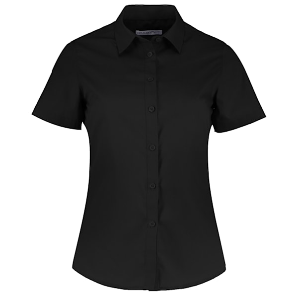 Kustom Kit Dam/Dam Short Sleeve Poplin Shirt 22 Svart Black 22