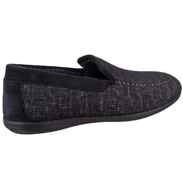 Cotswold Stanley Moc Toe Full Slipper 9 UK Svart Black 9 UK