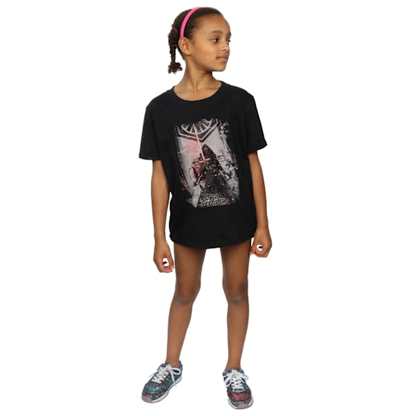 Star Wars Girls Force Awakens Kylo Ren Stormtroopers Bomull T-shirt 5-6 år Svart Black 5-6 Years