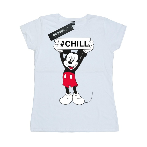 Disney Mickey Mouse Chill T-shirt i bomull XL Vit för damer/damer White XL