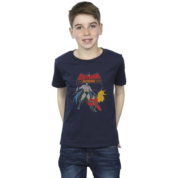 DC Comics Pojkar Batman Och Robin T-Shirt 12-13 År Marinblå Navy Blue 12-13 Years